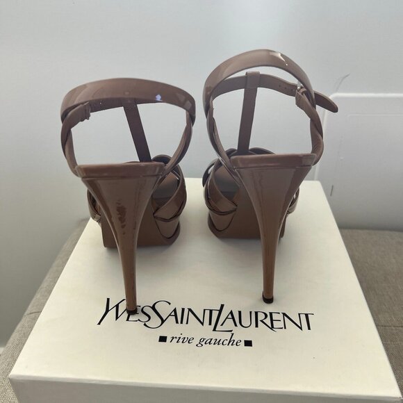 YSL Yves Saint Laurent Tribute platform sandals patent leather - Picture 2 of 10